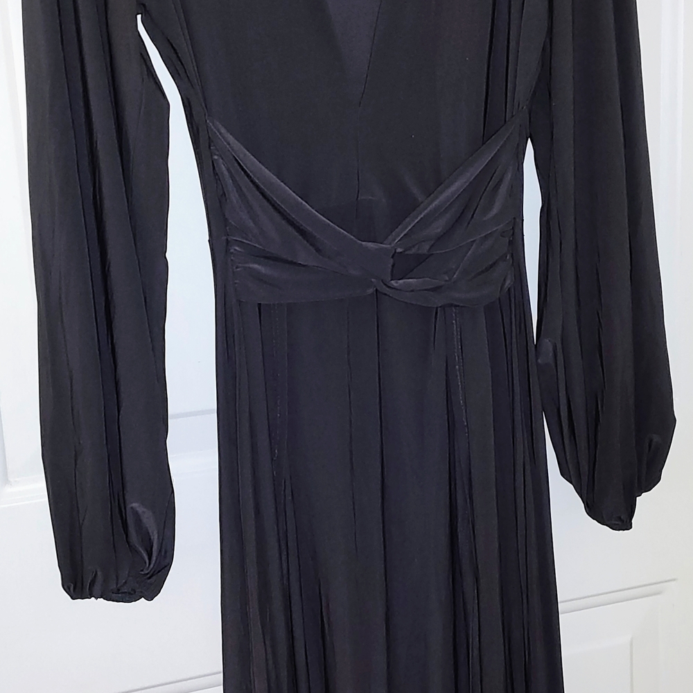 Laqueen Elegant Black Long Sleeve Dress Size Small